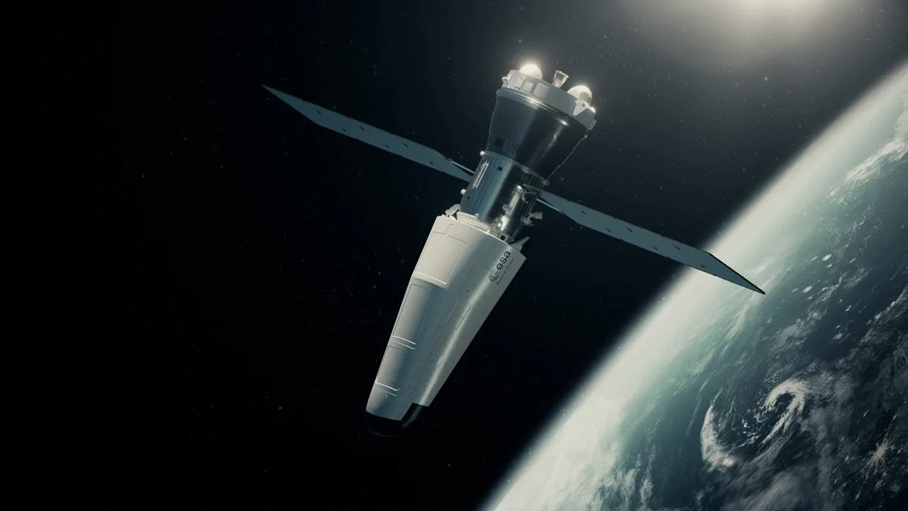 Space Rider în orbita Pământului, pregătit pentru teste de aterizare și protecție termică.