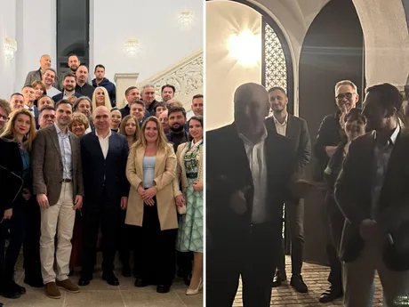 Ilie Bolojan alături de colegii săi, discutând despre viitorul guvernului.