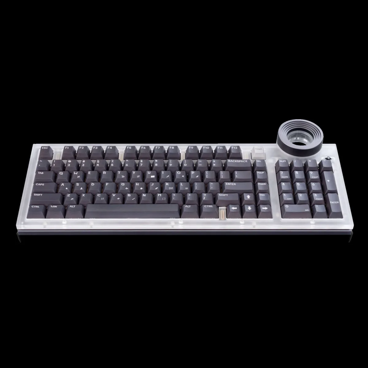 Tastatură transparentă Lenovo cu design modern și funcționalități avansate.