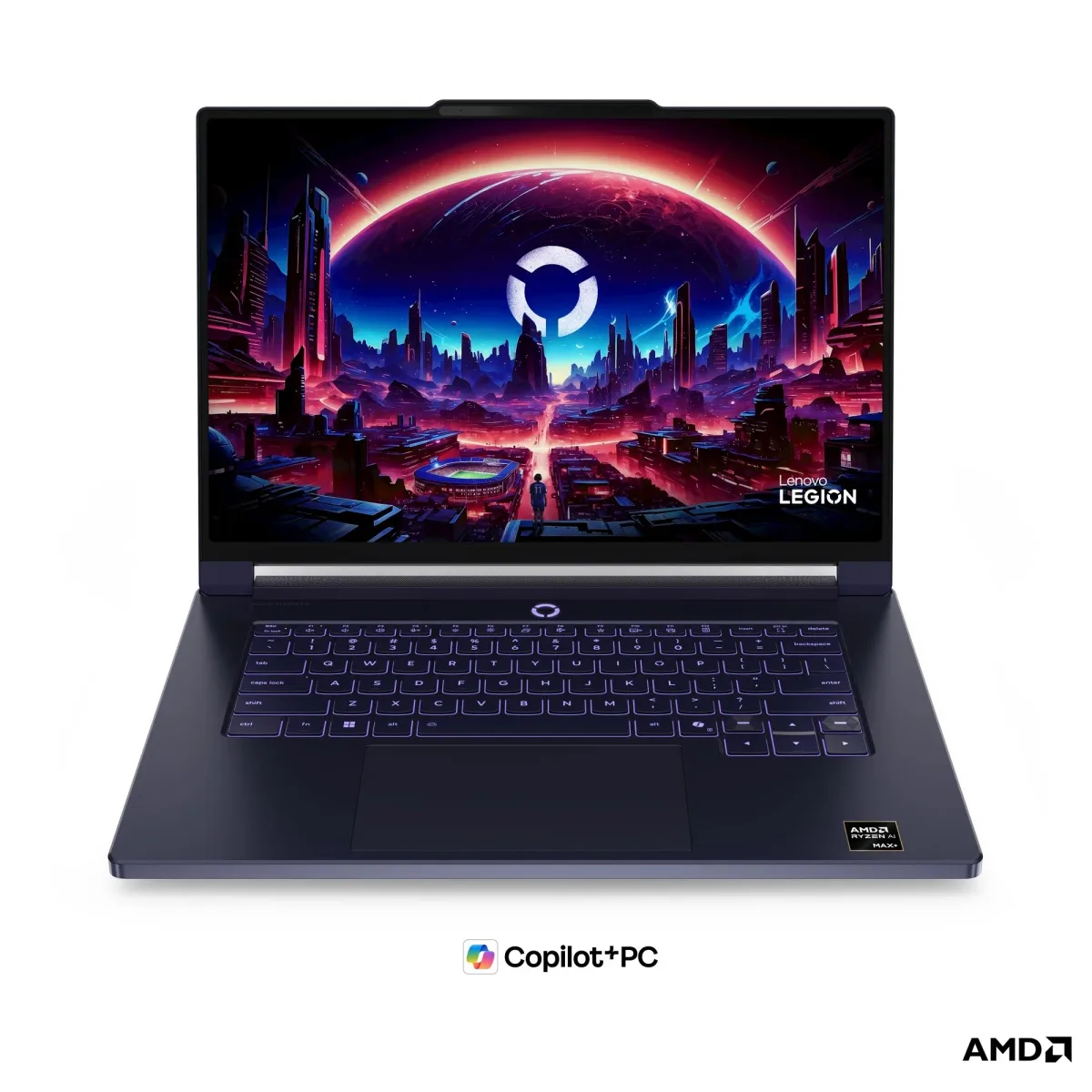 Laptop Lenovo cu design modern și ecran vibrant la MWC 2026.