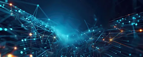 Rețea complexă de conexiuni pentru infrastructura AI personalizată.