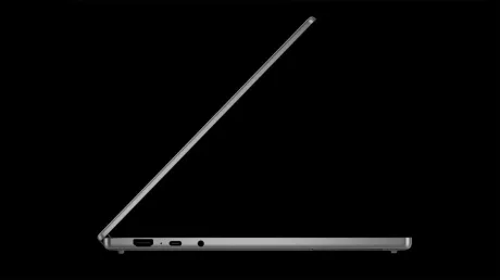 Laptop cu un design elegant, pregătit pentru integrarea AI.