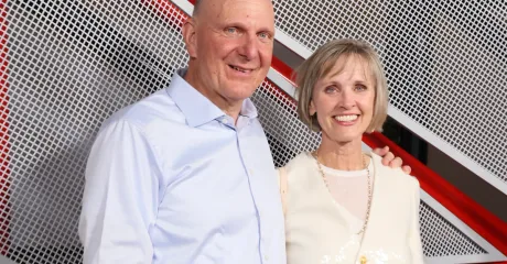 Steve Ballmer și soția sa la un eveniment important.