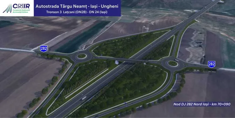 Tronsonul 3 al Autostrăzii A8, cu lucrări complexe și noduri rutiere.